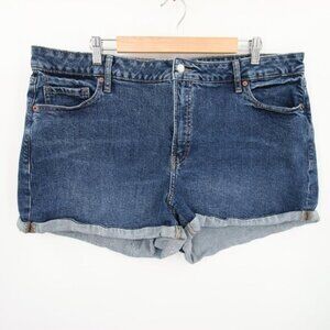 Old Navy Jean Shorts Size 20 High Rise OG Straight Cuffed Denim High Waisted